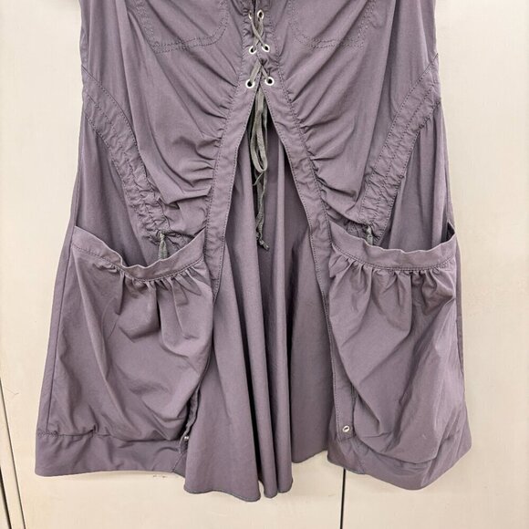 McPlanet Midi Dress Ruched False Front Pagan Witchy Goth Punk Whimsigoth Sz 4 - Picture 3 of 12